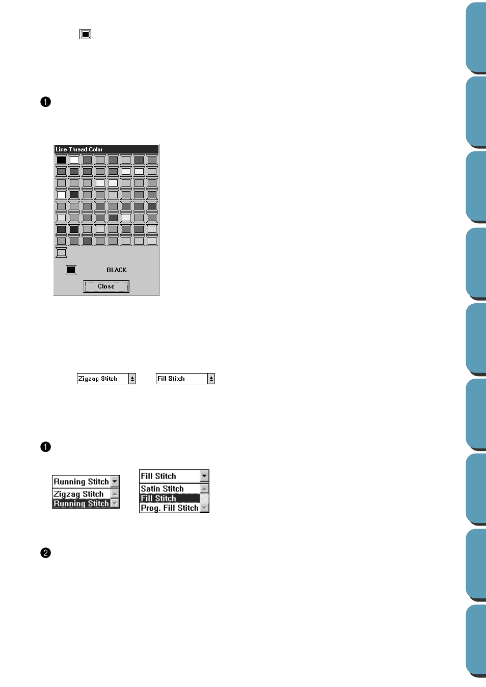 Color, Stitch, Color • stitch | Brother PE-DESIGN Ver.432 User Manual | Page 82 / 224