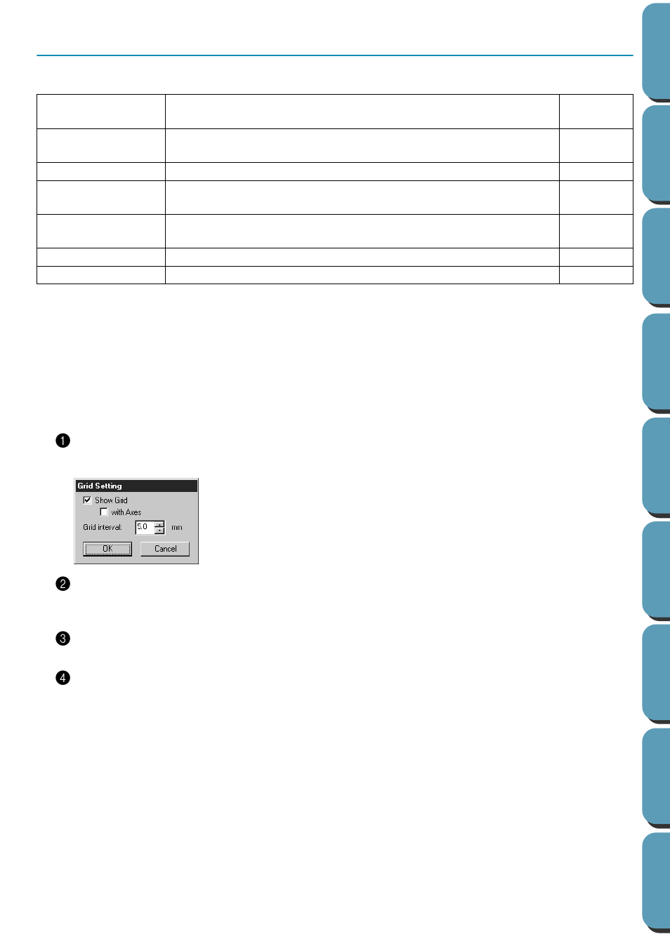 Display menu, Grid setup | Brother PE-DESIGN Ver.432 User Manual | Page 99 / 224