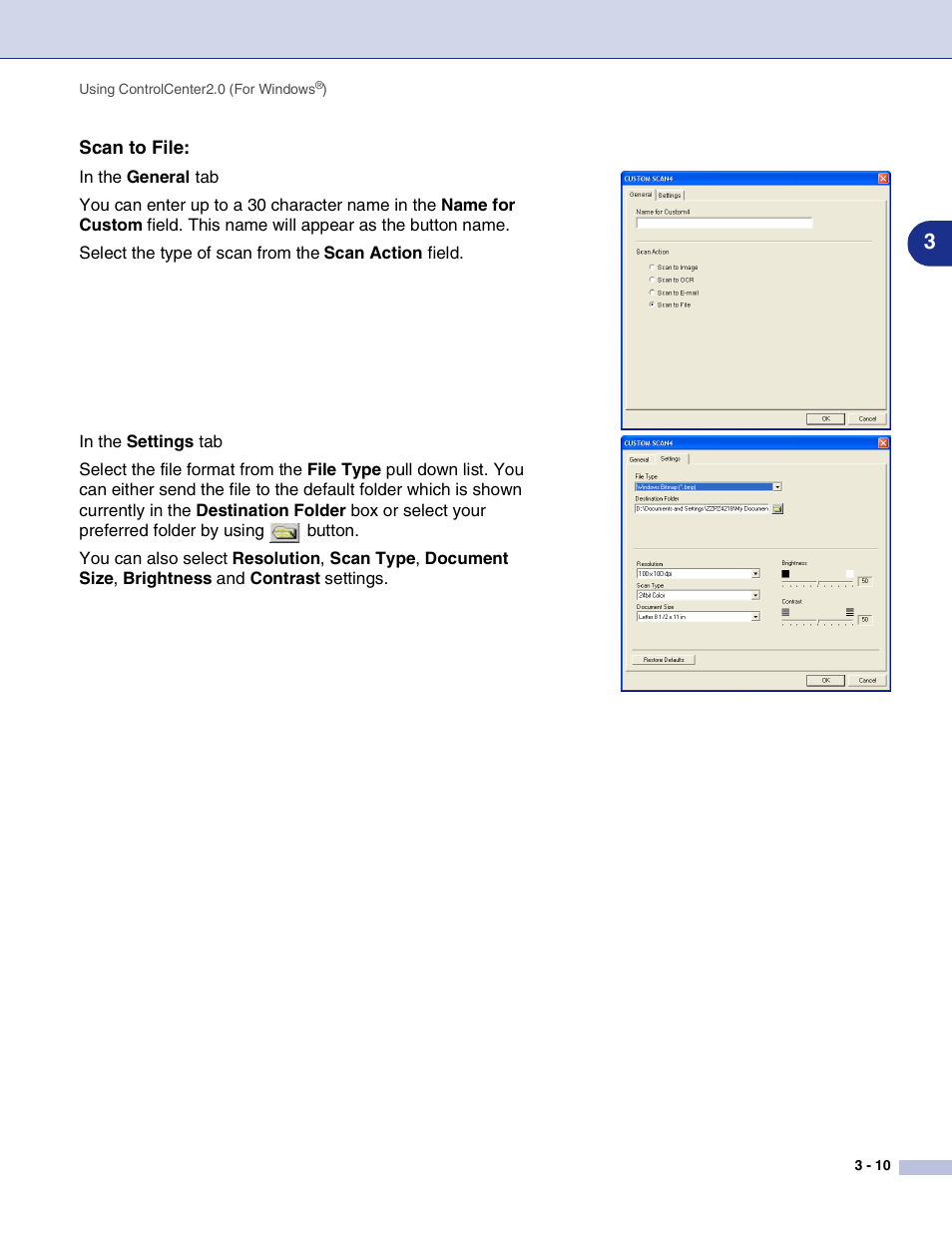 Scan to file | Brother MFC-7820N User Manual | Page 53 / 115