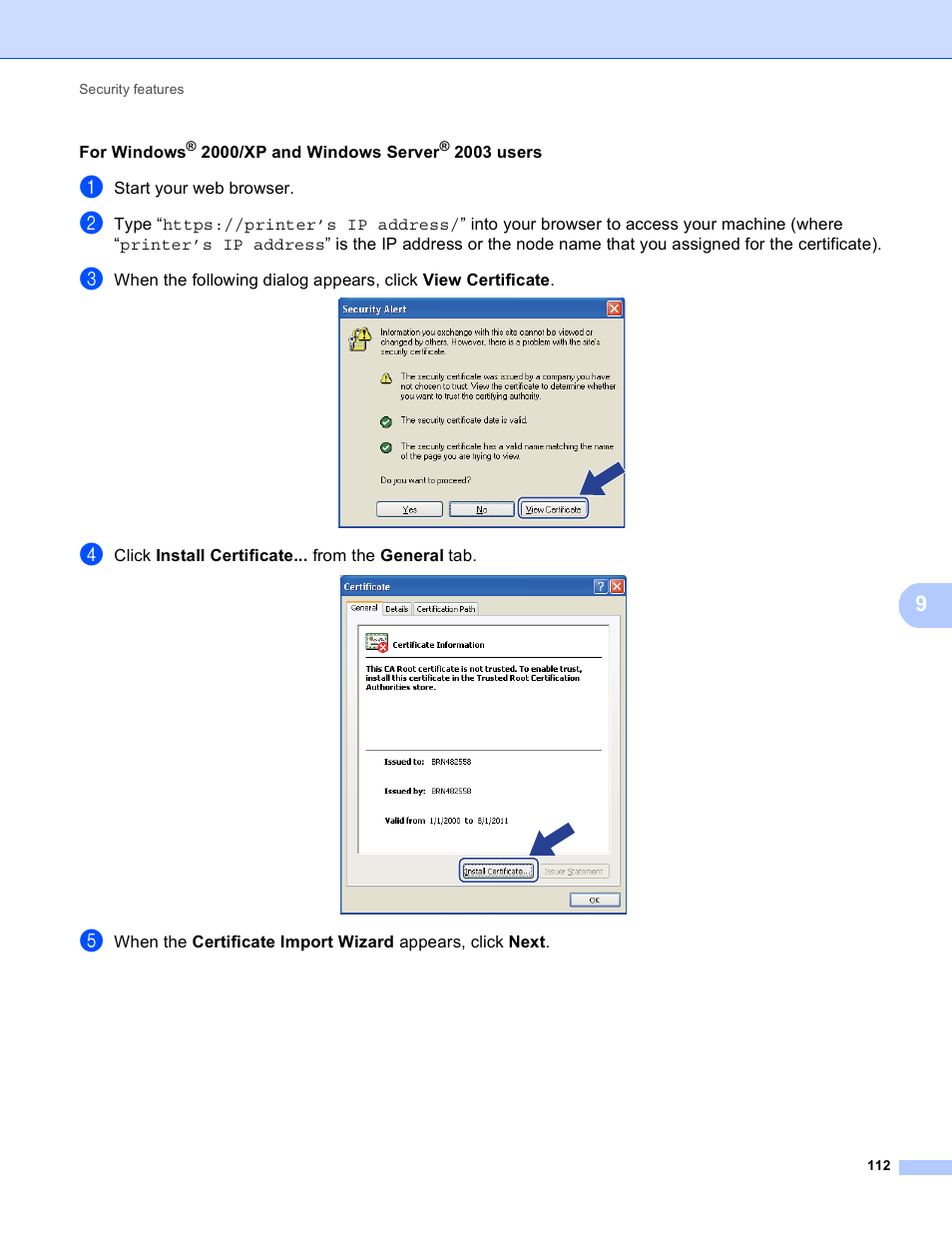 For windows, 2000/xp and windows server | Brother MFC 9970CDW User Manual | Page 117 / 163