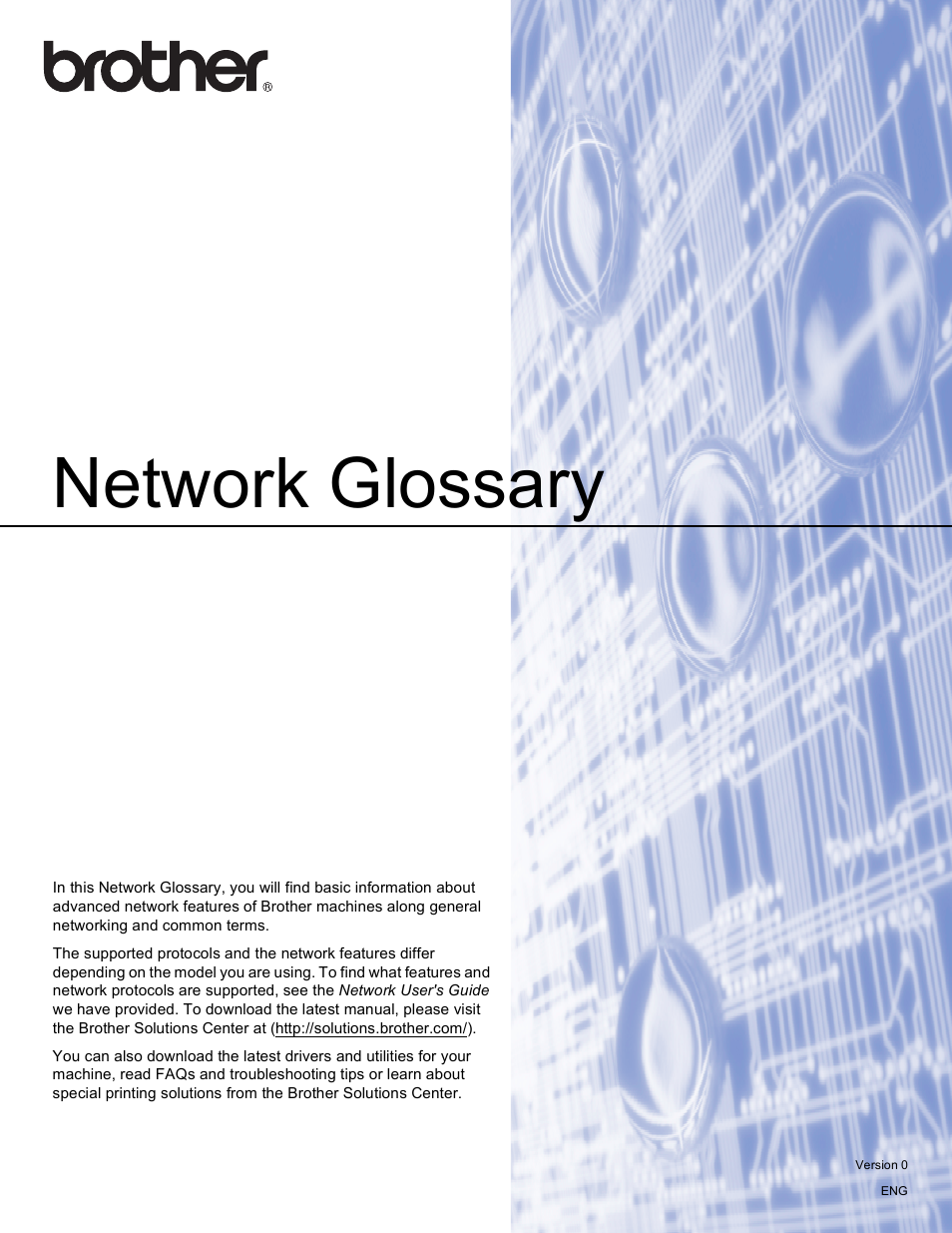 Network glossary | Brother MFC 9970CDW User Manual | Page 132 / 163