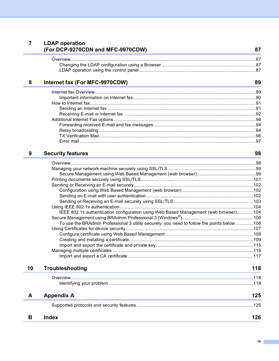 Brother MFC 9970CDW User Manual | Page 5 / 163