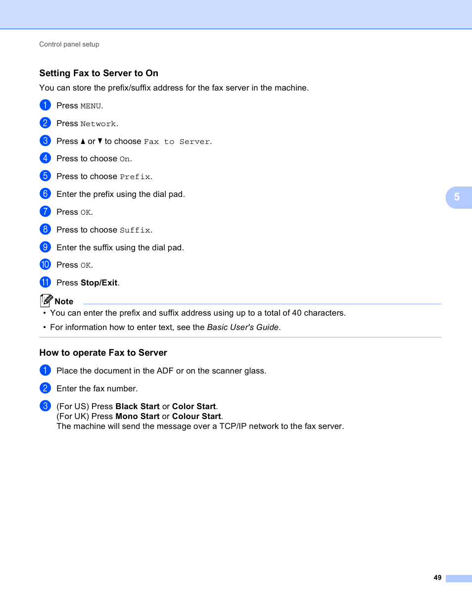 Setting fax to server to on, How to operate fax to server | Brother MFC 9970CDW User Manual | Page 54 / 163