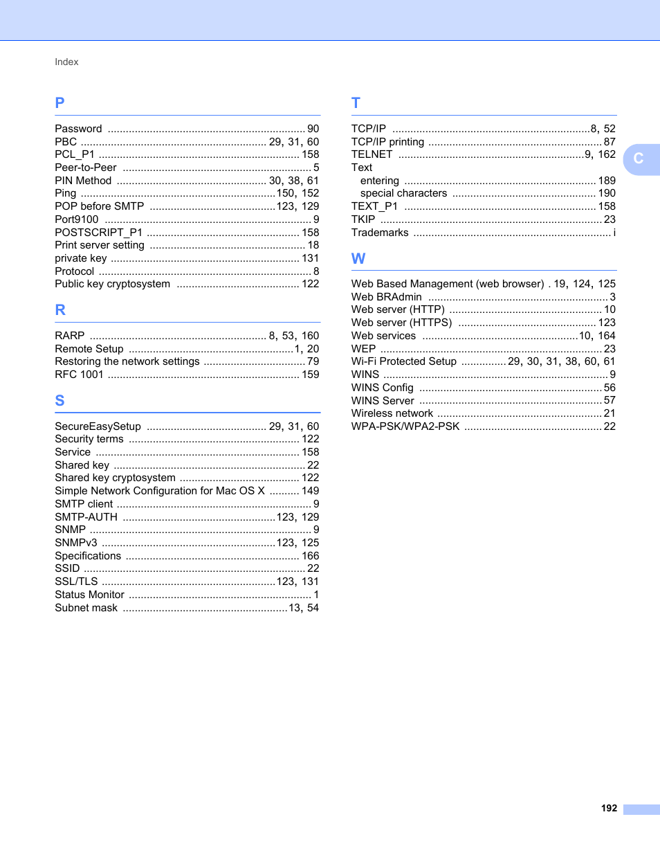 Brother MFC-9320CW User Manual | Page 203 / 203