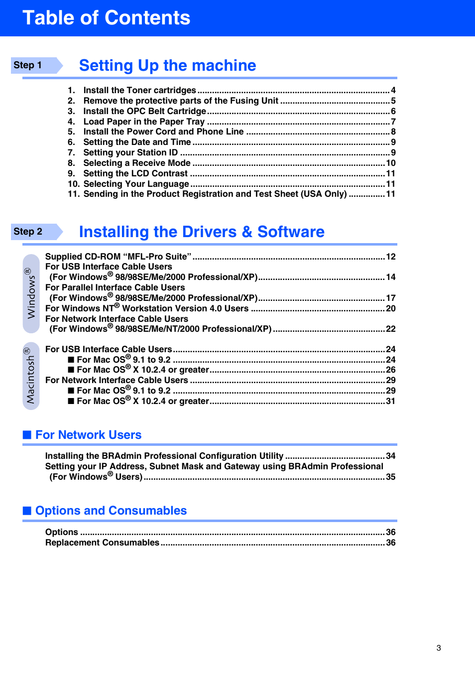 Brother MFC-9420CN User Manual | Page 5 / 40