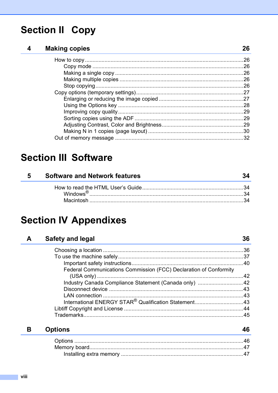 Brother MFC-9010CN User Manual | Page 10 / 148
