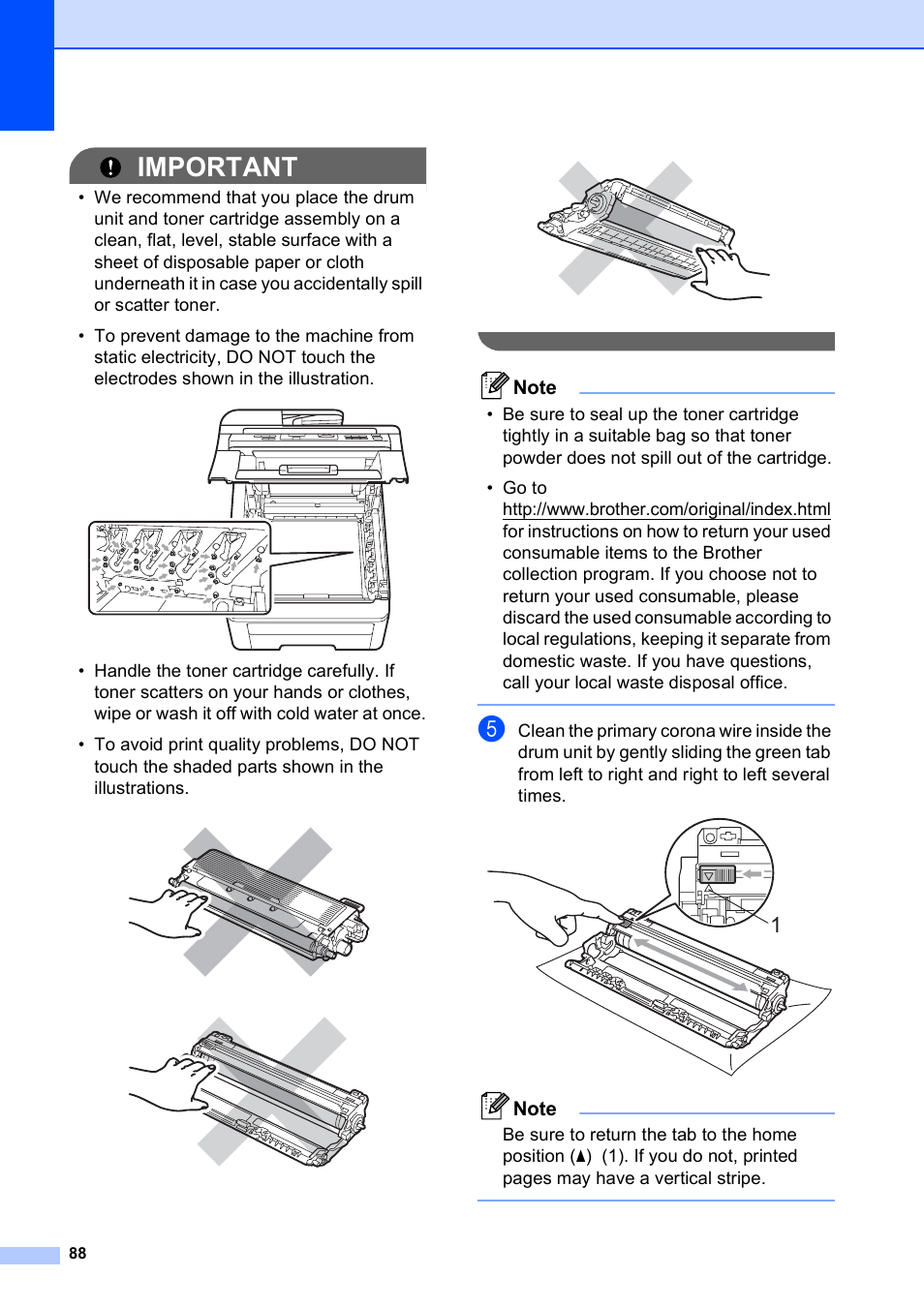 Important | Brother MFC-9010CN User Manual | Page 100 / 148