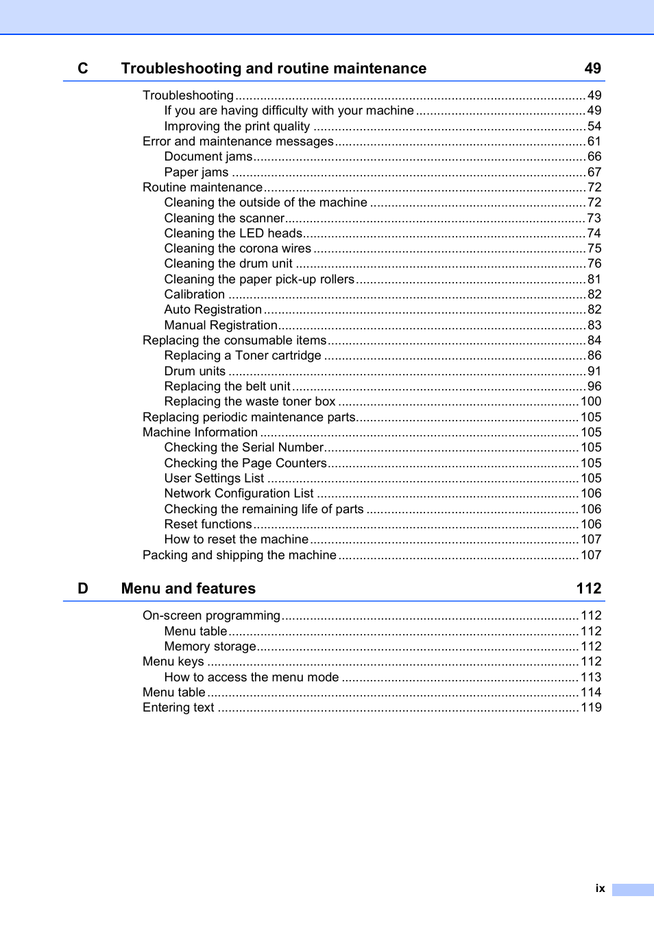 Brother MFC-9010CN User Manual | Page 11 / 148