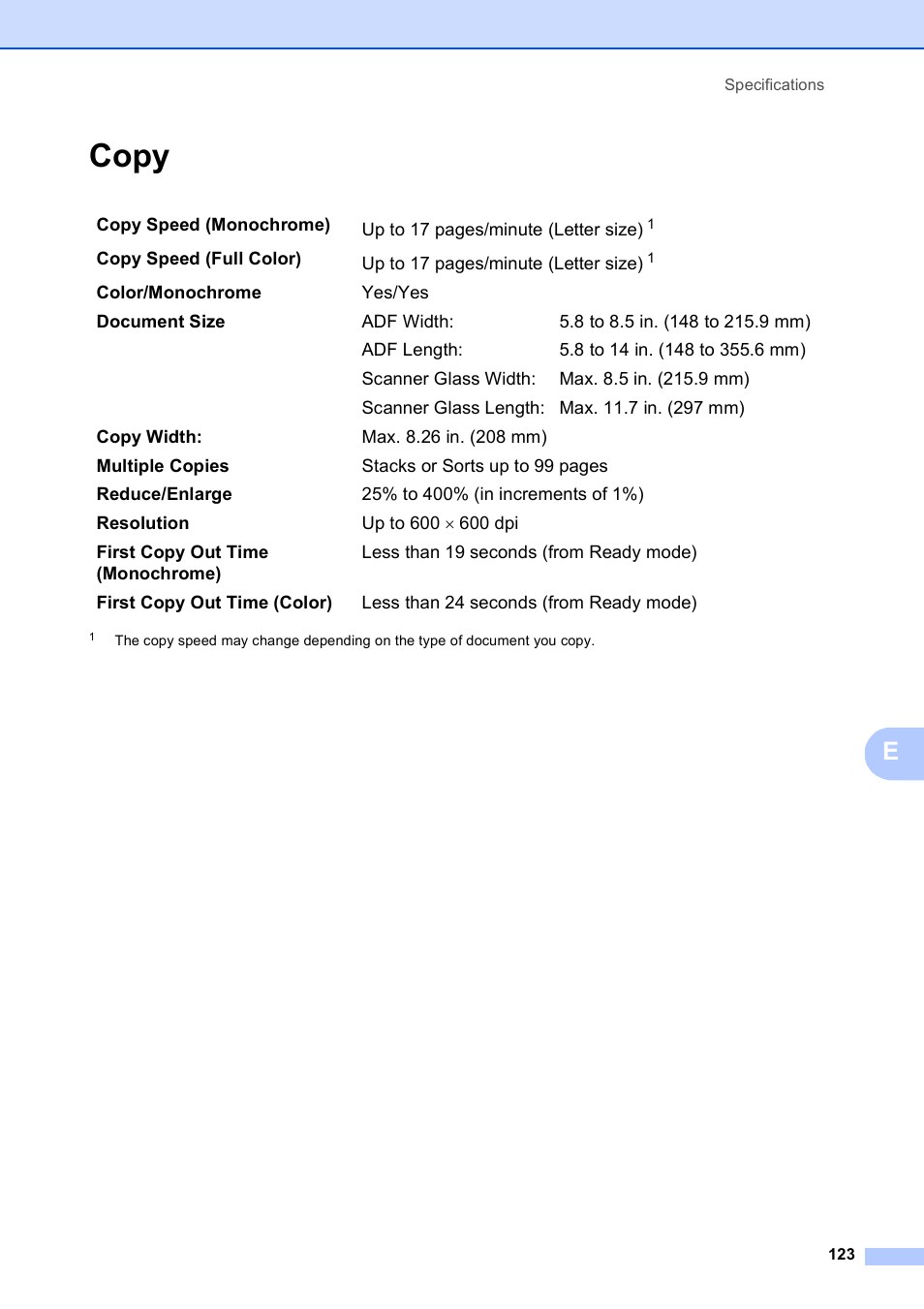 Copy | Brother MFC-9010CN User Manual | Page 135 / 148