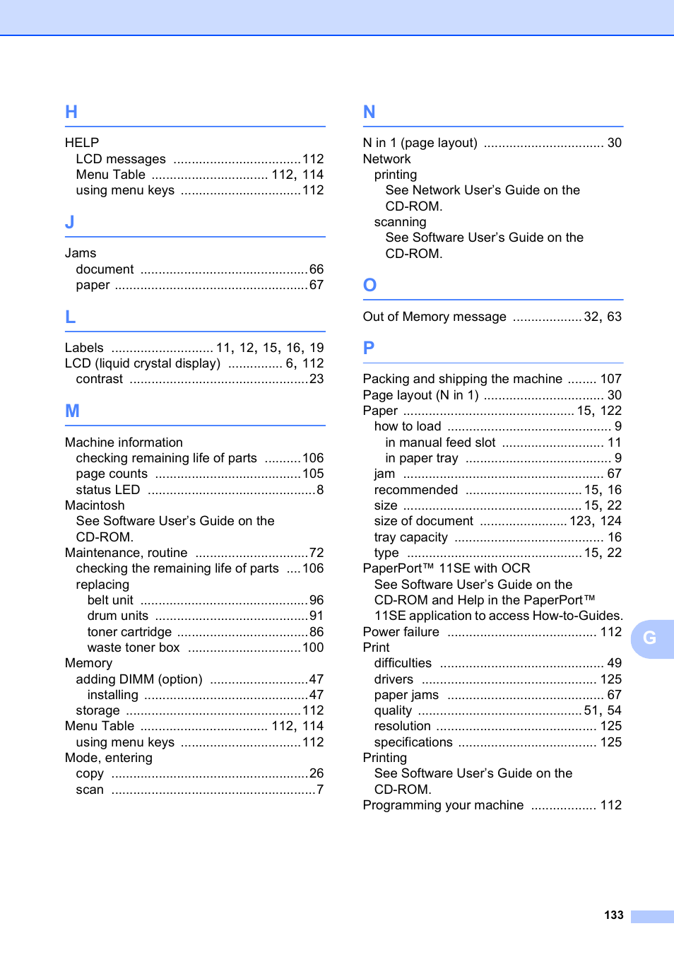 Brother MFC-9010CN User Manual | Page 145 / 148