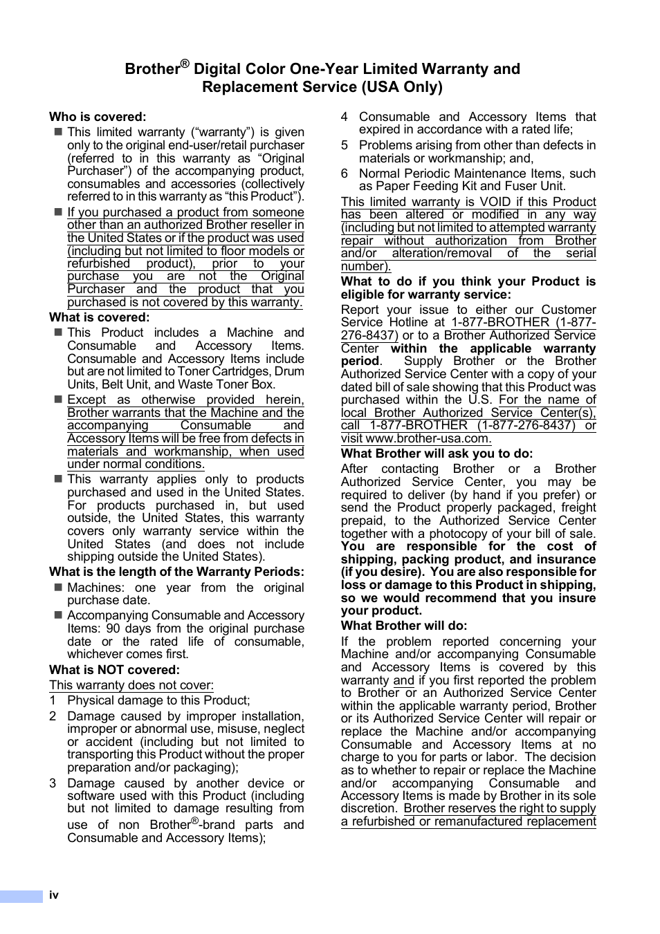 Brother | Brother MFC-9010CN User Manual | Page 6 / 148