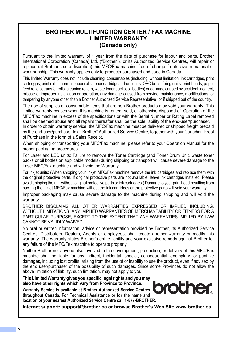 Brother MFC-9010CN User Manual | Page 8 / 148