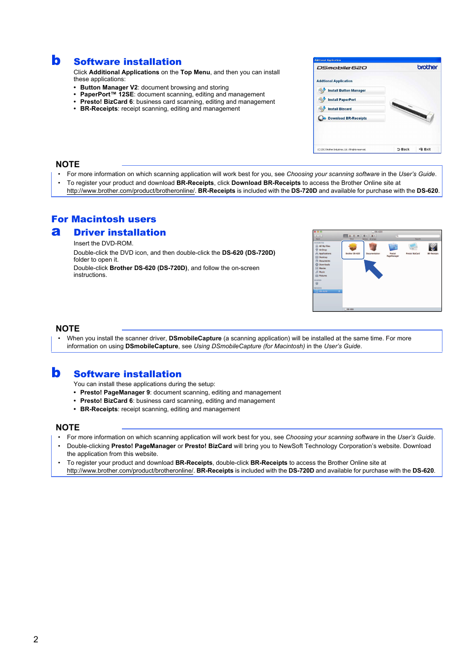 Brother DS-620 User Manual | Page 2 / 5