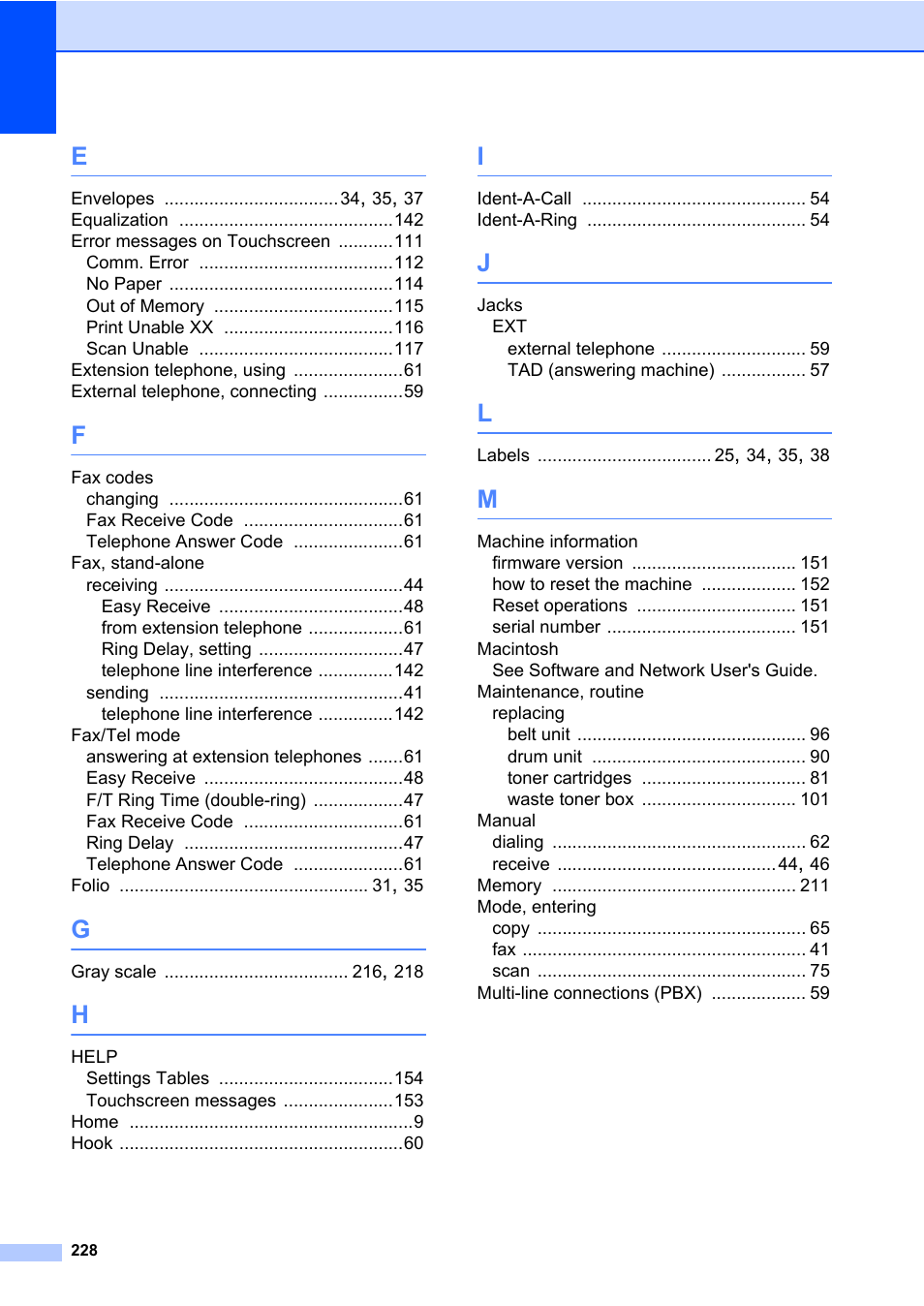 Brother MFC-L8600CDW User Manual | Page 240 / 243