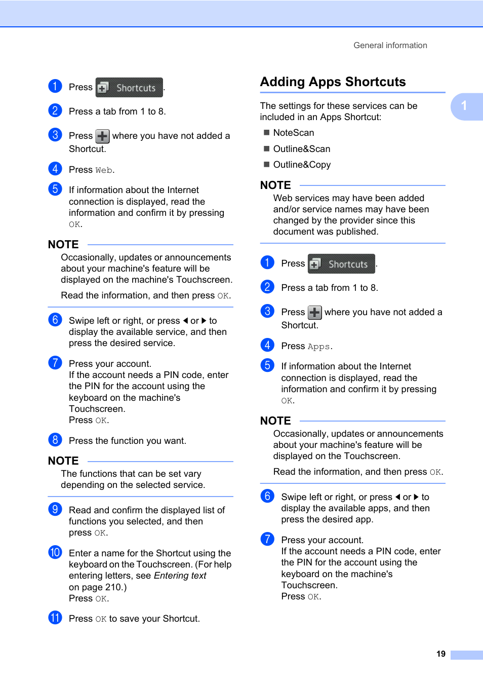 Adding apps shortcuts | Brother MFC-L8600CDW User Manual | Page 31 / 243