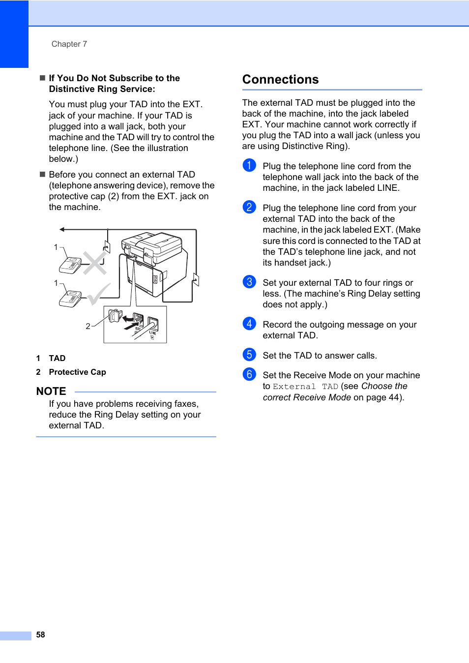 Connections | Brother MFC-L8600CDW User Manual | Page 70 / 243