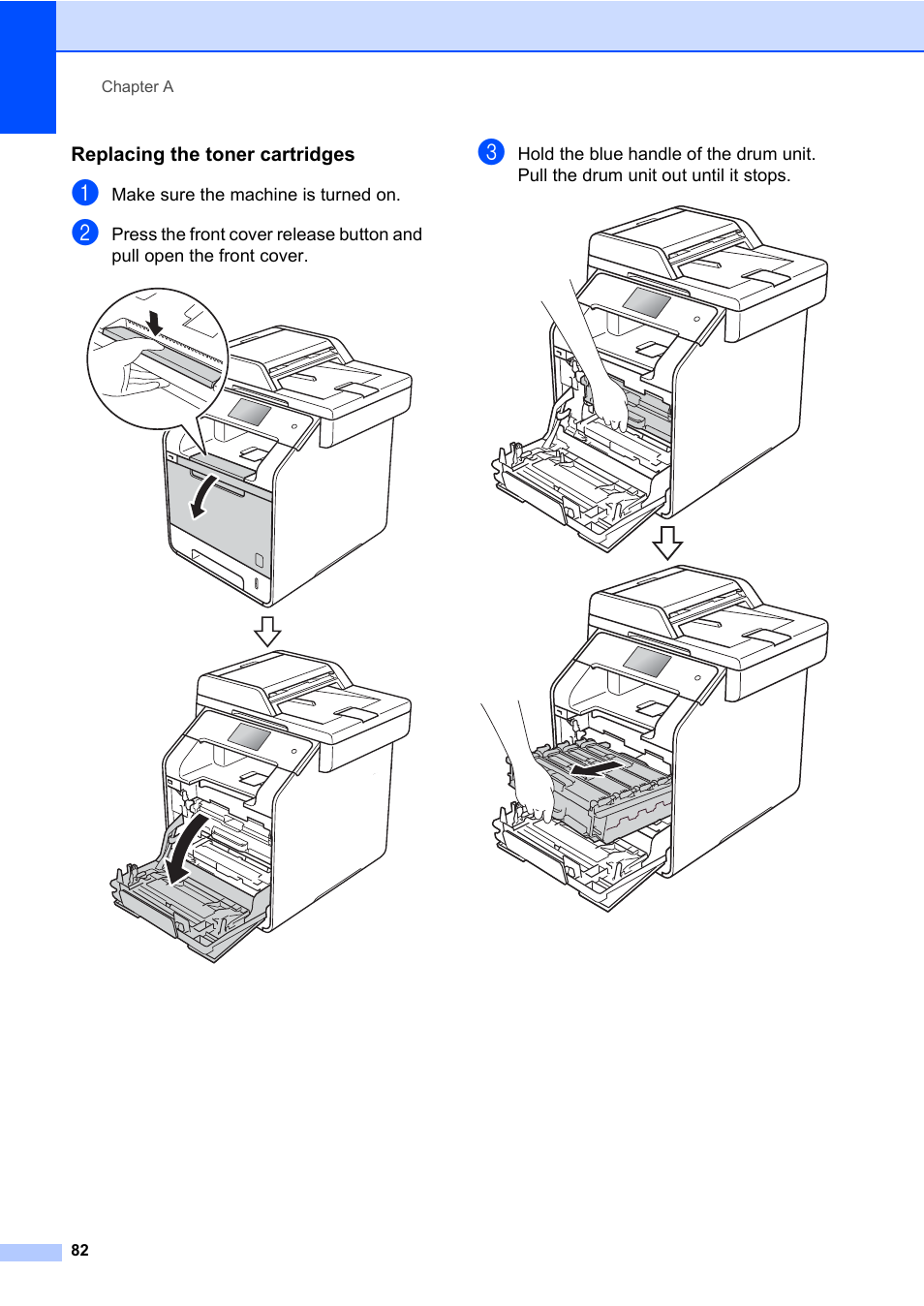 Replacing the toner cartridges | Brother MFC-L8600CDW User Manual | Page 94 / 243