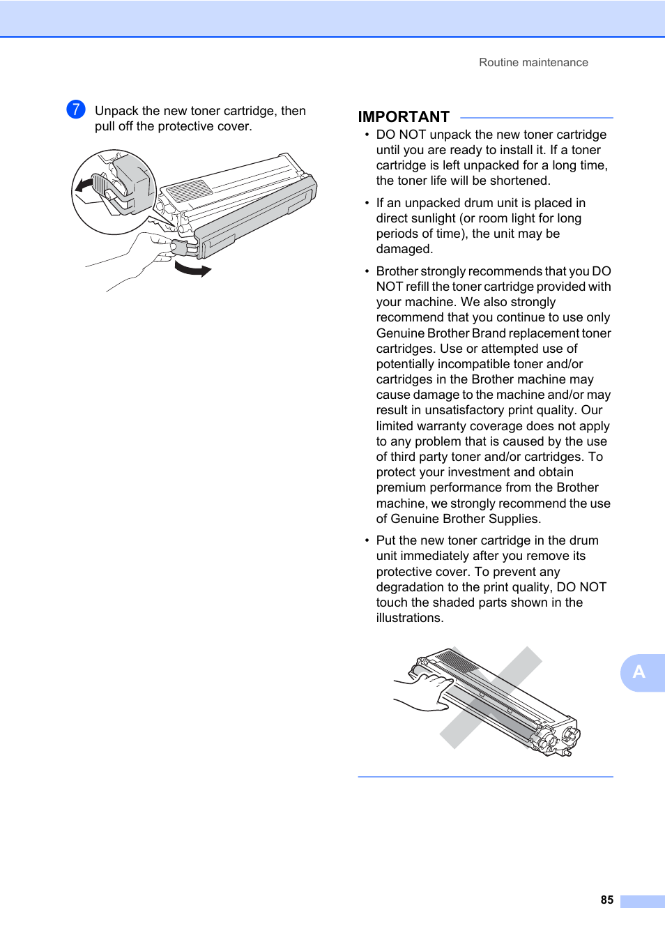 Important | Brother MFC-L8600CDW User Manual | Page 97 / 243