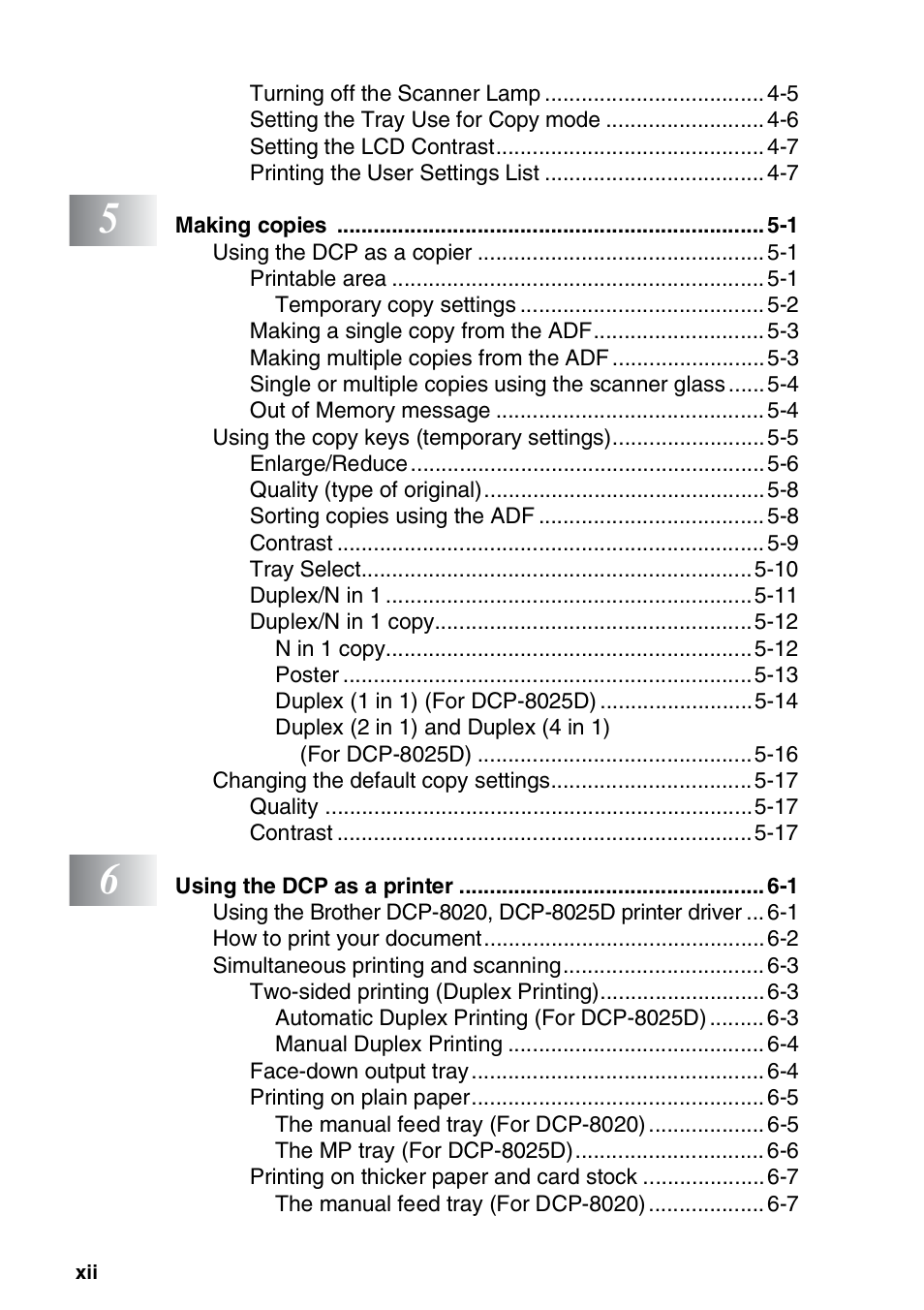 Brother DCP-8020 User Manual | Page 14 / 282