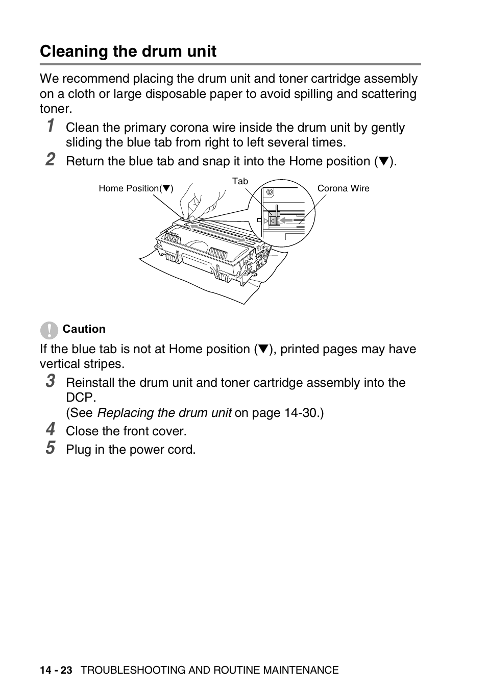 Cleaning the drum unit, Cleaning the drum unit -23 | Brother DCP-8020 User Manual | Page 248 / 282