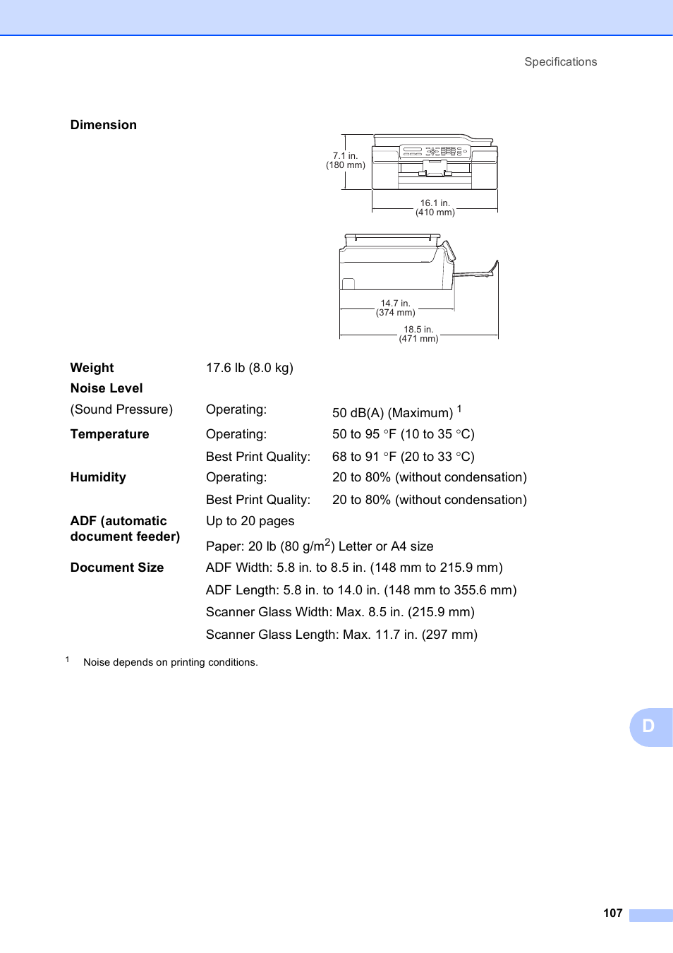 Brother MFC-J245 User Manual | Page 119 / 131