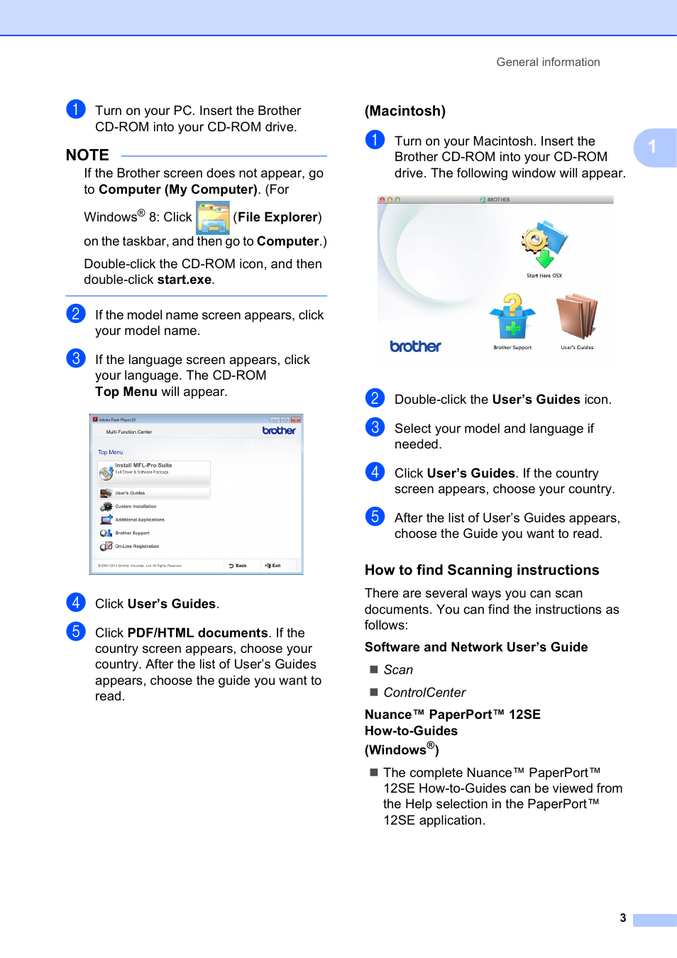 Macintosh), How to find scanning instructions | Brother MFC-J245 User Manual | Page 15 / 131