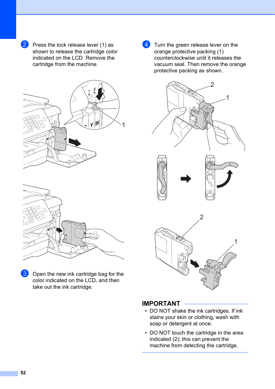 Important | Brother MFC-J245 User Manual | Page 64 / 131