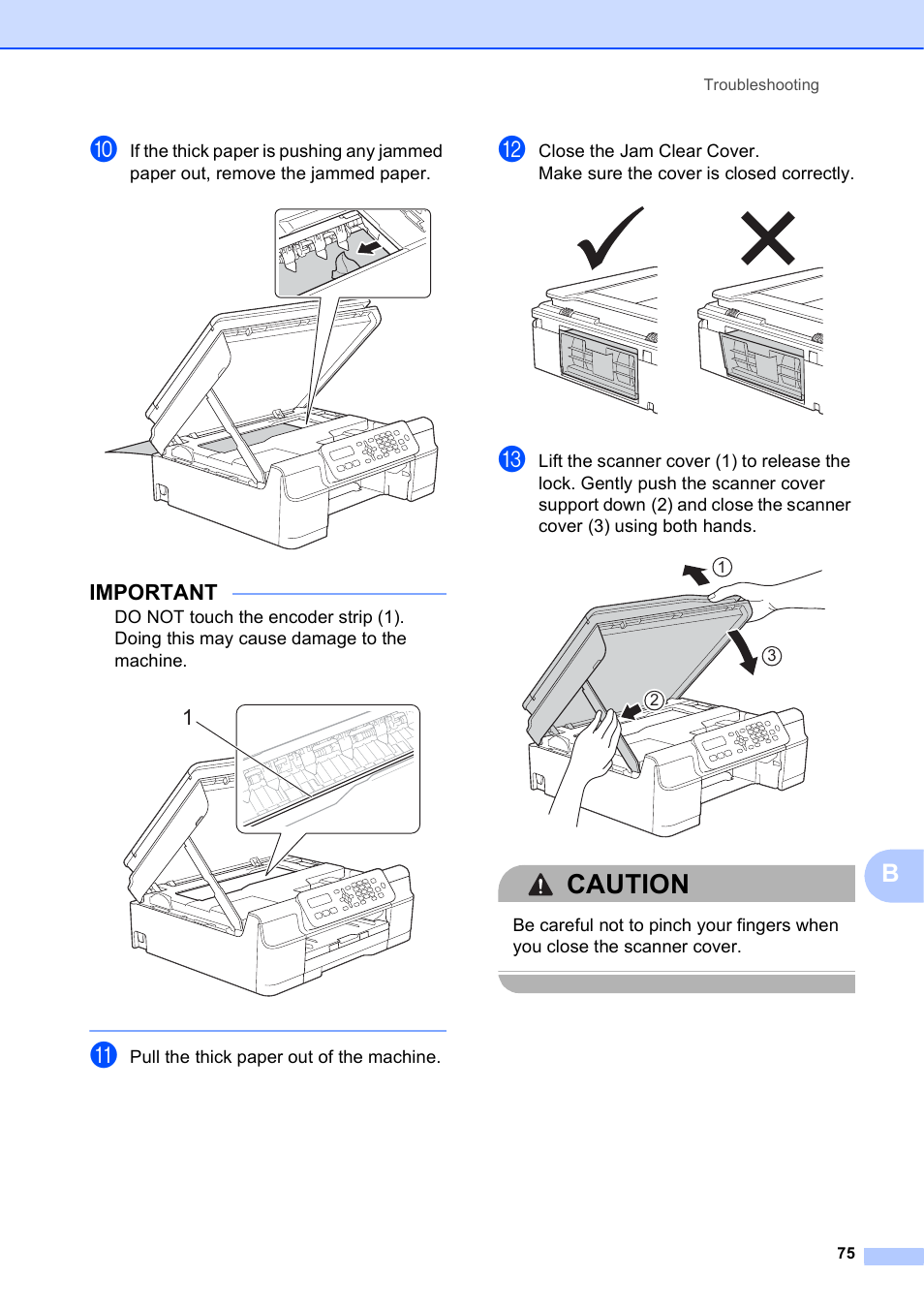 Caution, Important | Brother MFC-J245 User Manual | Page 87 / 131