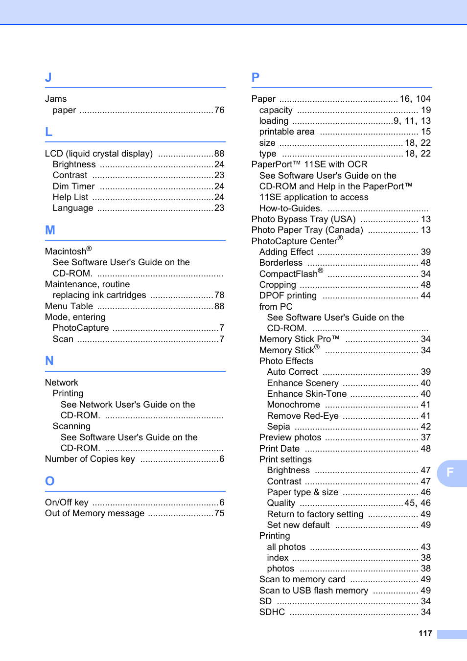 Brother DCP-585CW User Manual | Page 129 / 132