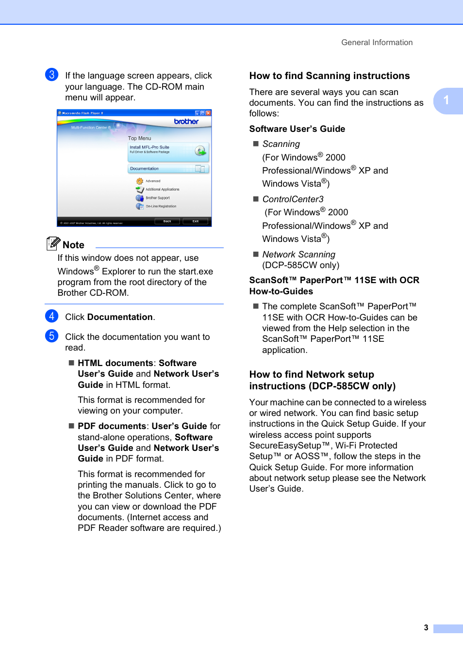 How to find scanning instructions | Brother DCP-585CW User Manual | Page 15 / 132