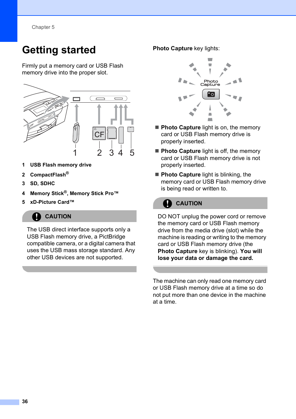 Getting started | Brother DCP-585CW User Manual | Page 48 / 132