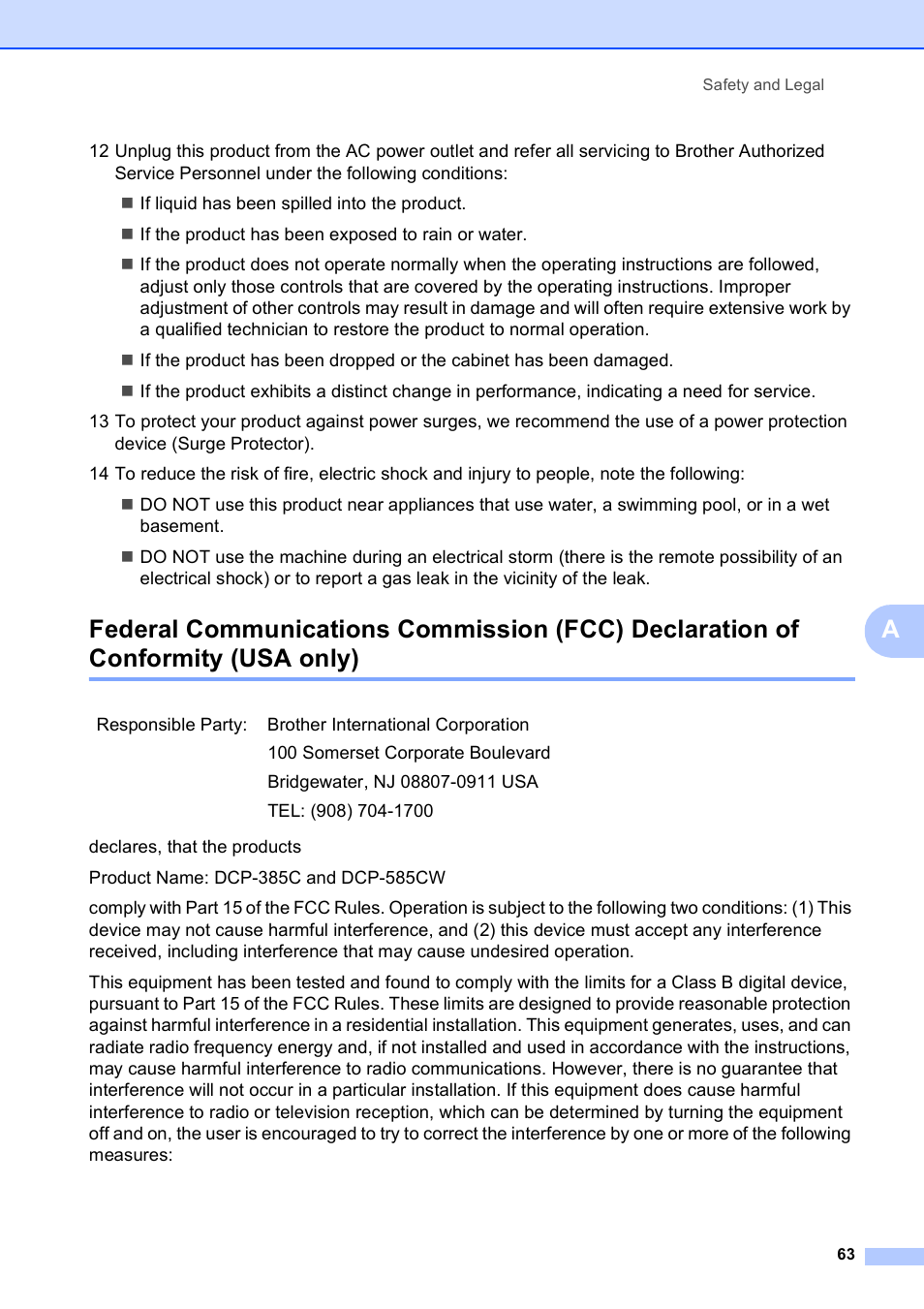 Usa only) | Brother DCP-585CW User Manual | Page 75 / 132