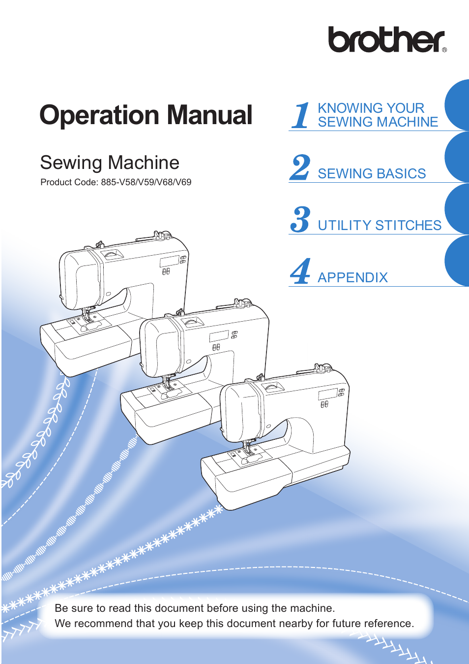 Brother SQ9185 User Manual | 116 pages