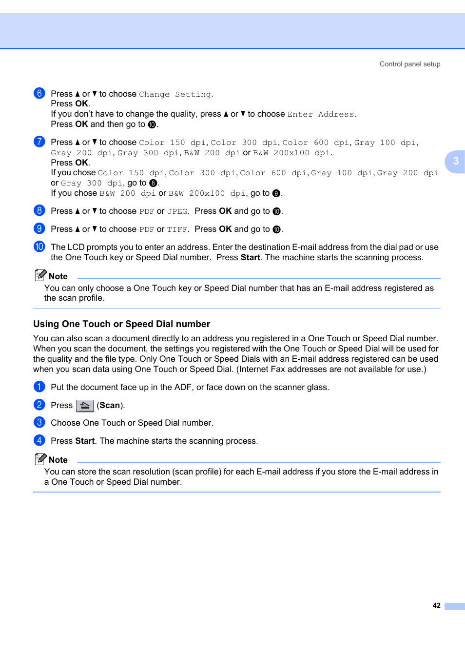 Using one touch or speed dial number, To f | Brother MFC 7840W User Manual | Page 49 / 67