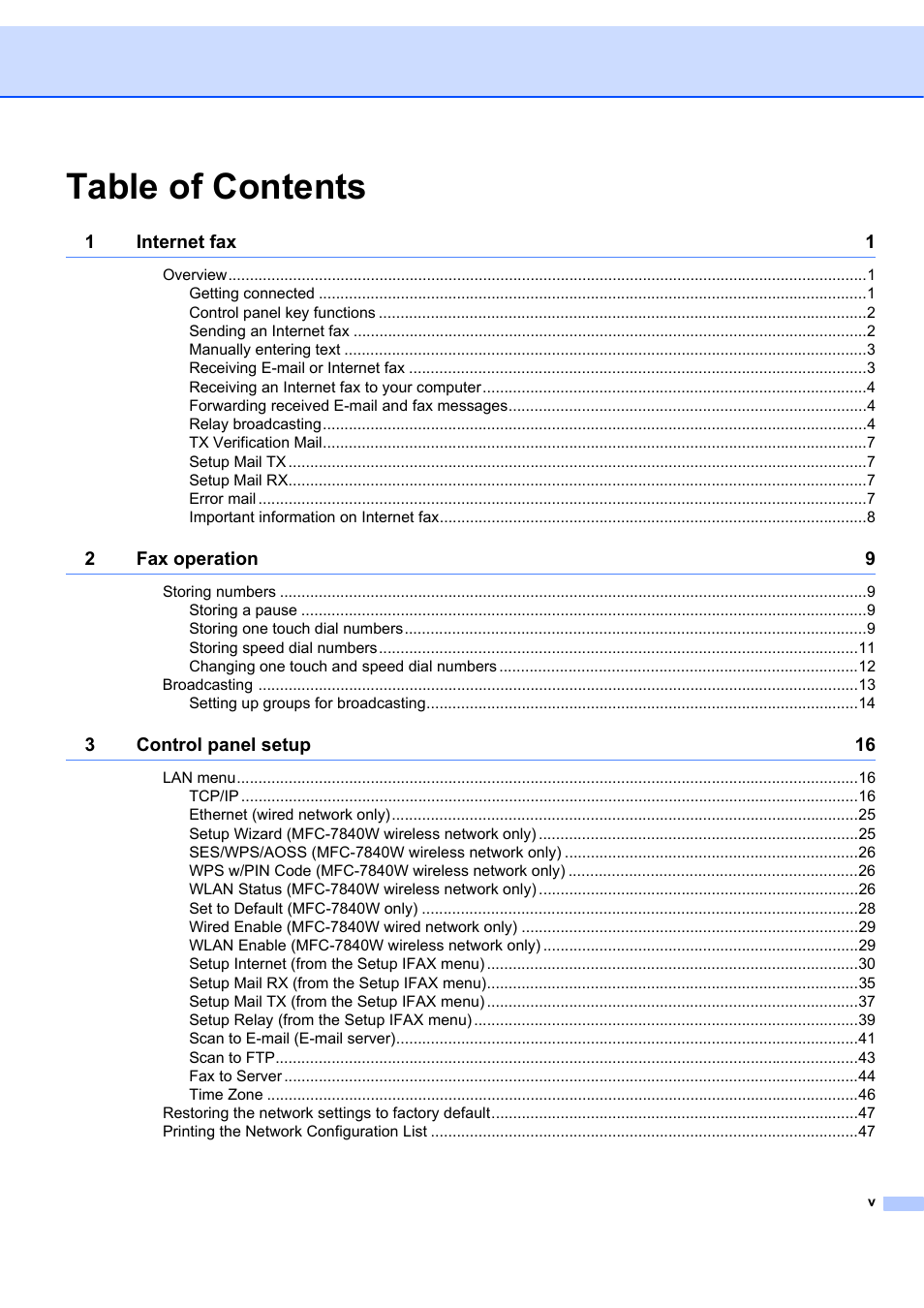 Brother MFC 7840W User Manual | Page 6 / 67