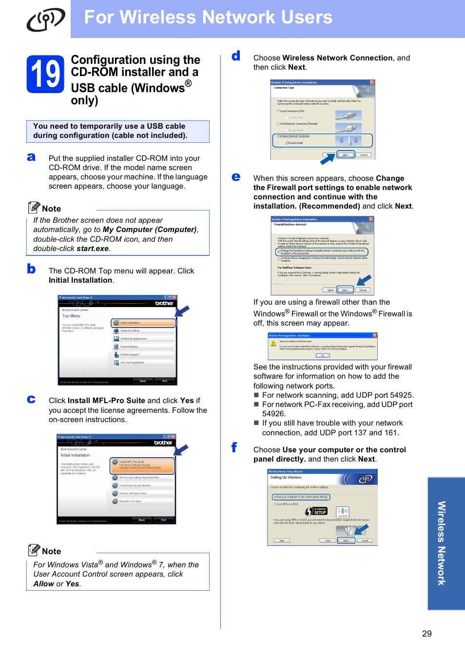 For wireless network users, Only) | Brother MFC J5910DW User Manual | Page 29 / 43