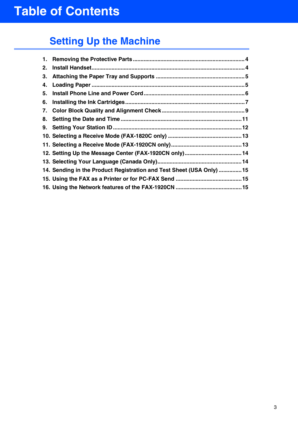 Brother FAX-1820C User Manual | Page 4 / 17