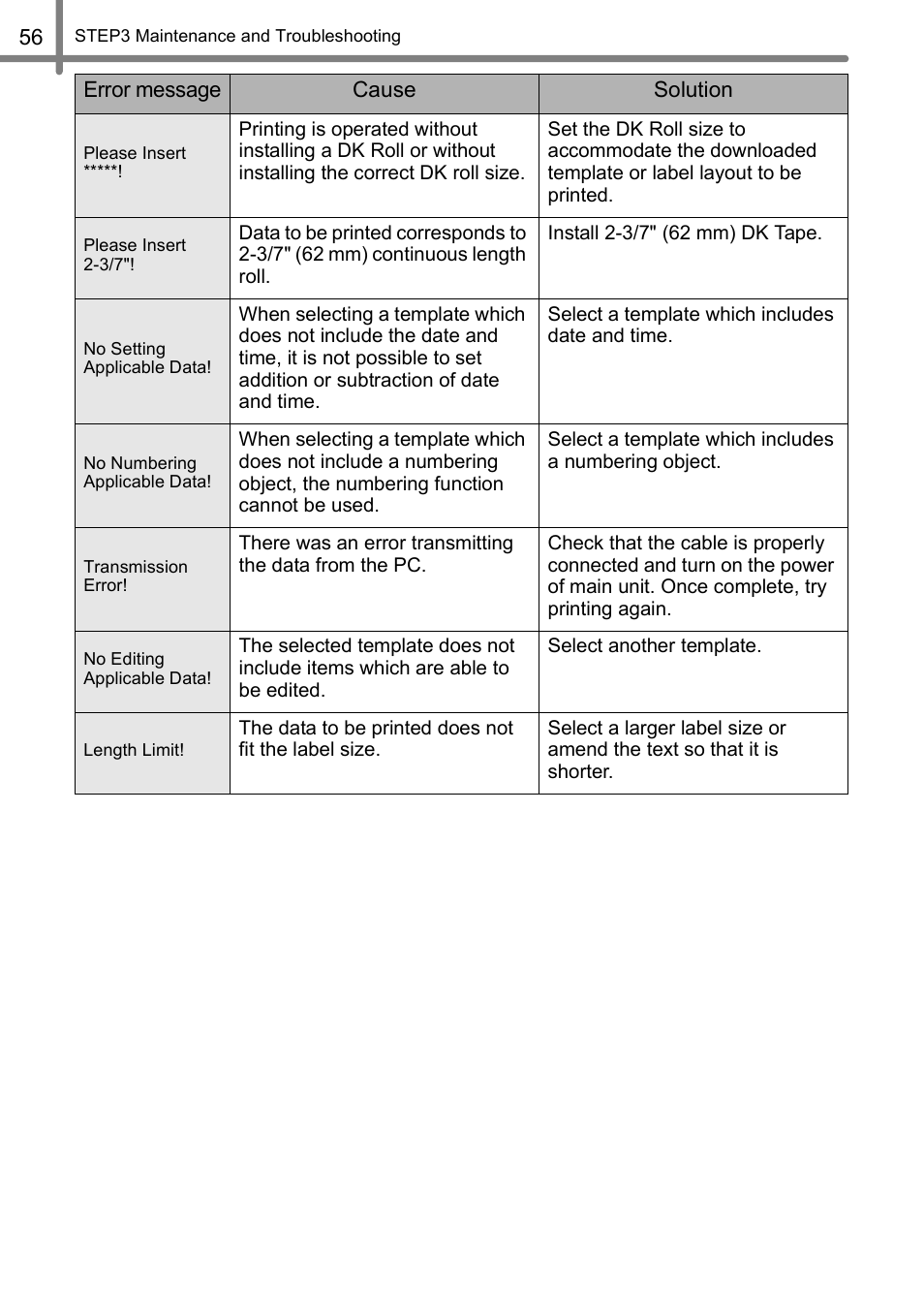 Brother QL-650TD User Manual | Page 56 / 121