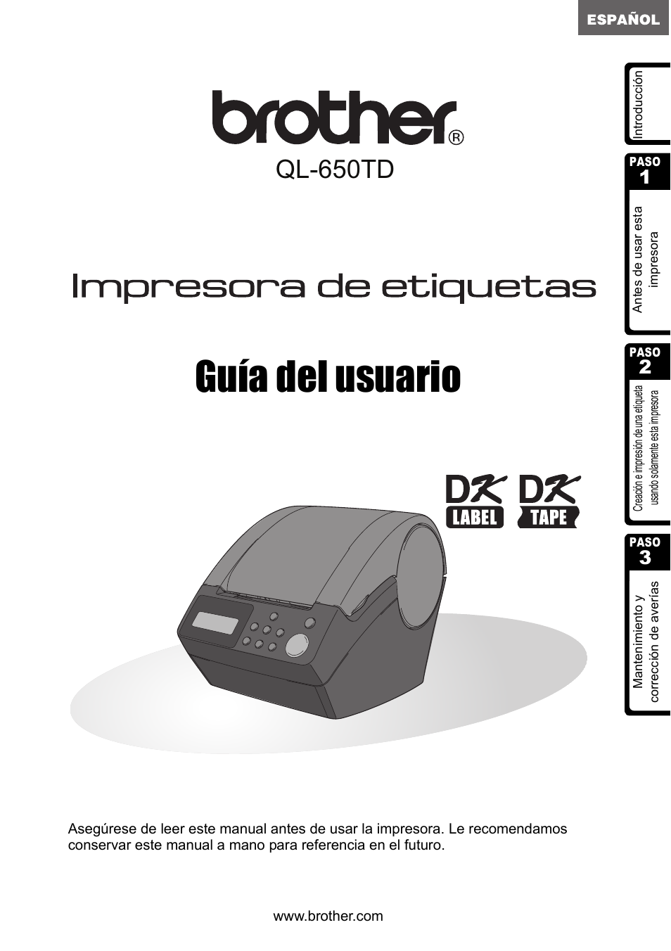 Guía del usuario, Ql-650td | Brother QL-650TD User Manual | Page 59 / 121