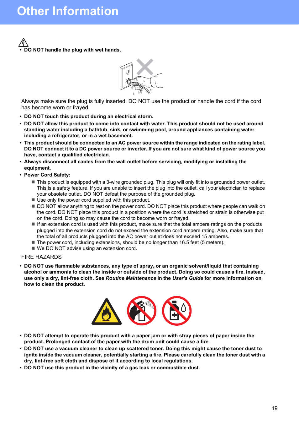 Other information | Brother HL-3045CN User Manual | Page 19 / 28