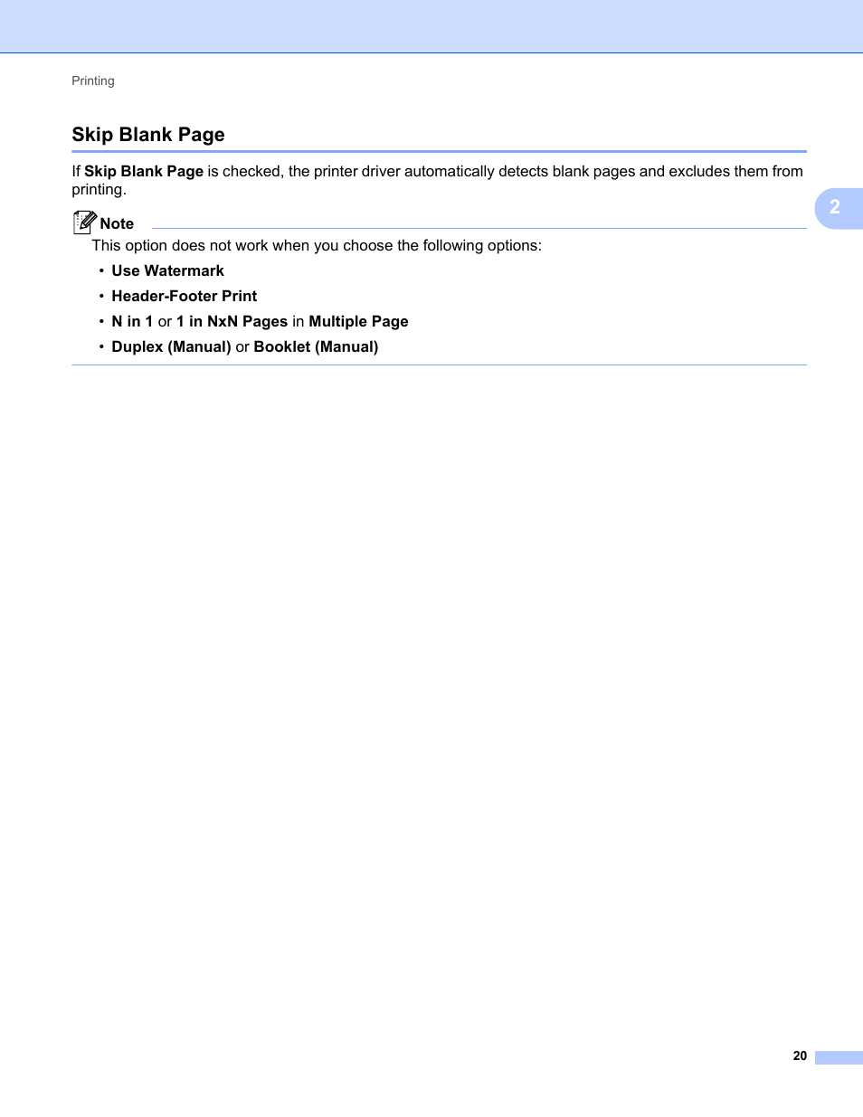 2skip blank page | Brother FAX-2840 User Manual | Page 25 / 86