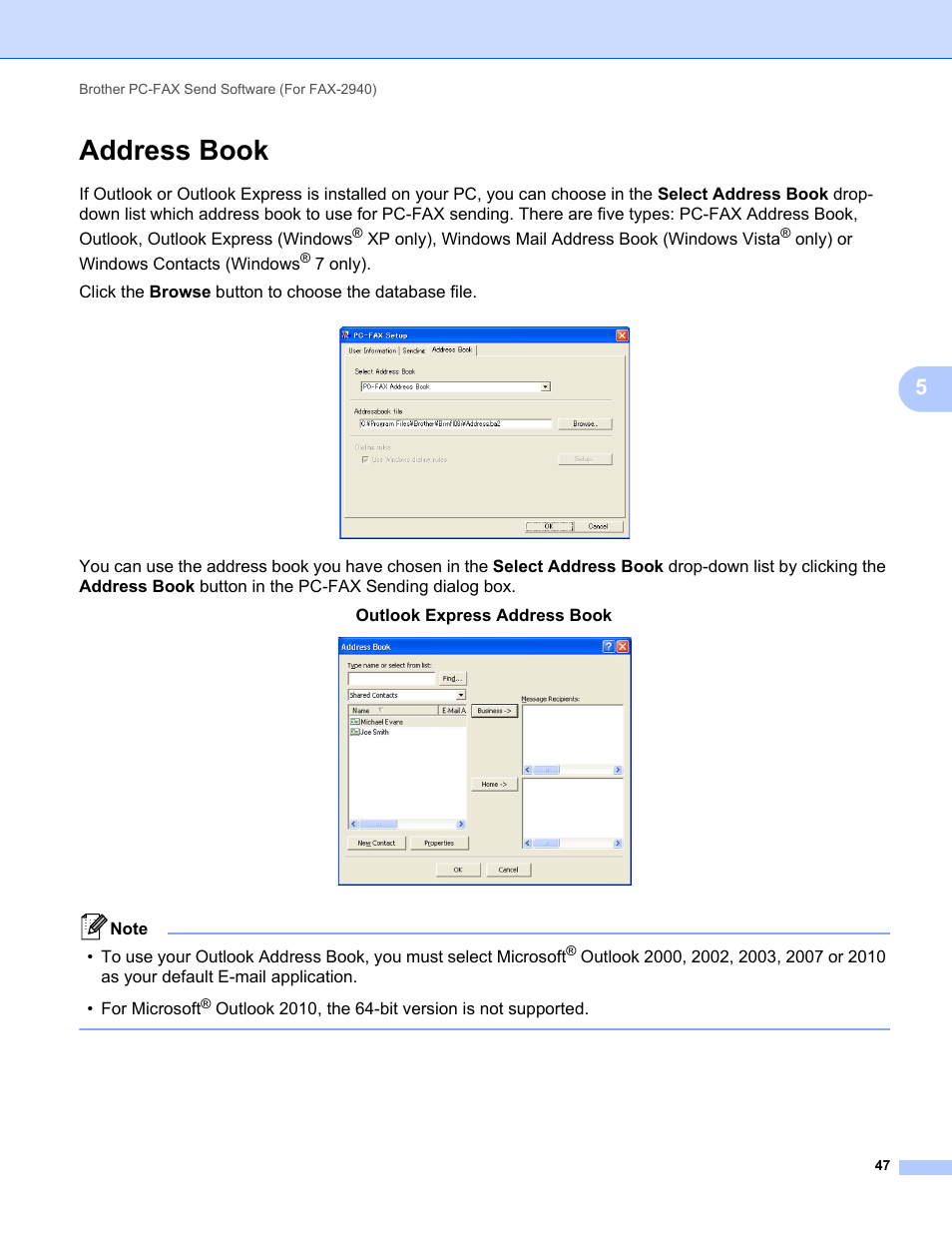 Address book | Brother FAX-2840 User Manual | Page 52 / 86