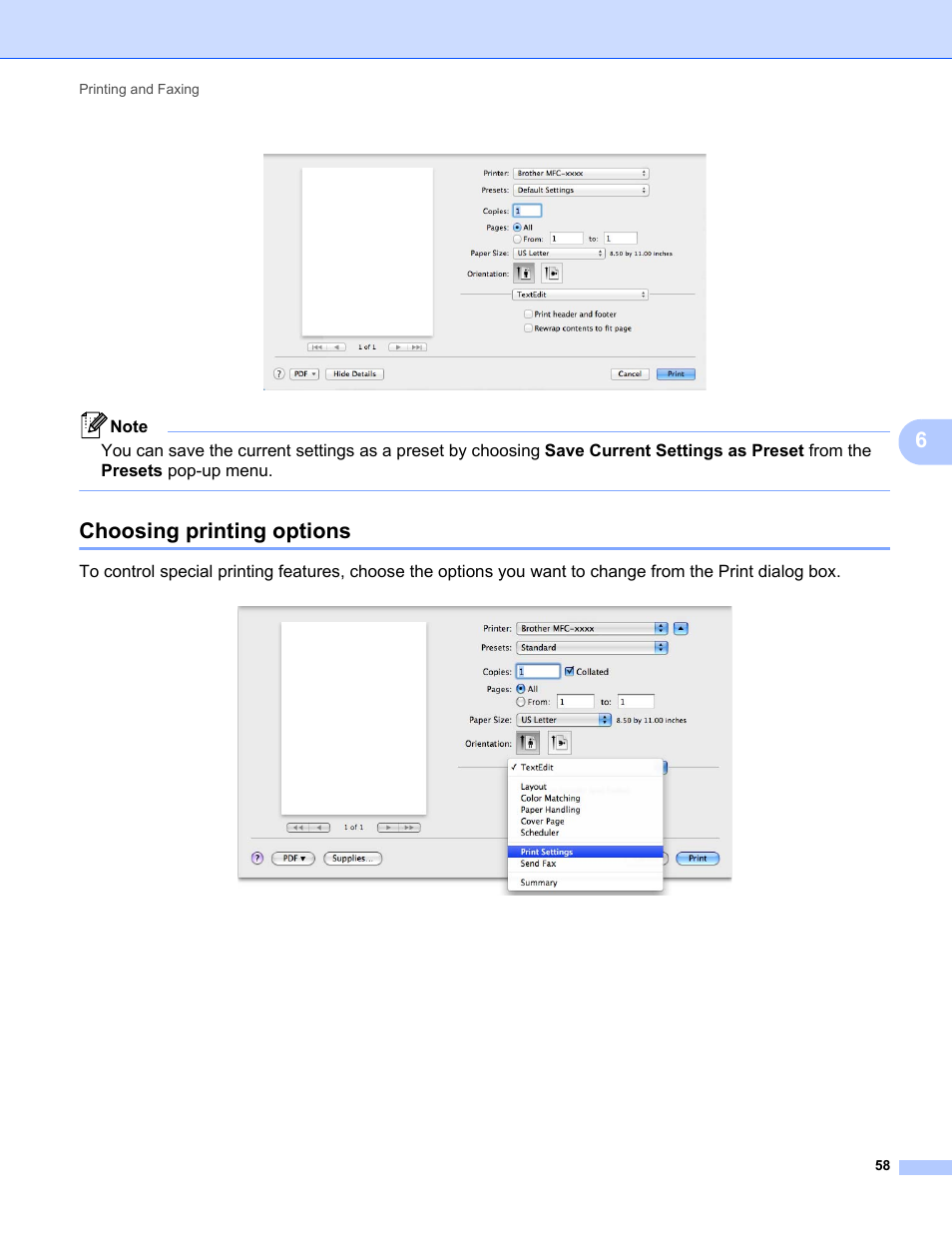 Choosing printing options | Brother FAX-2840 User Manual | Page 63 / 86