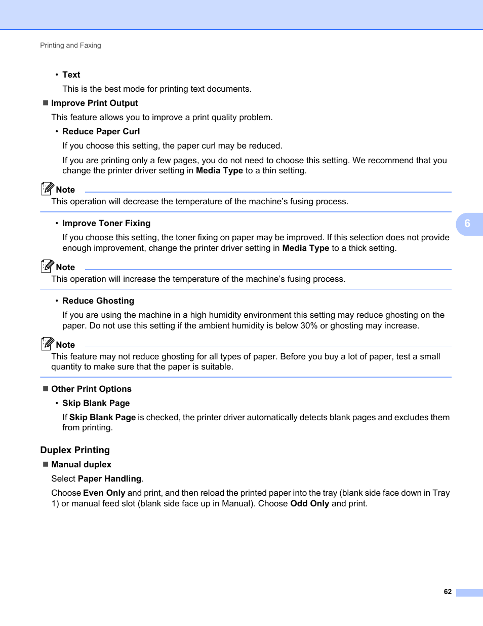 Duplex printing | Brother FAX-2840 User Manual | Page 67 / 86