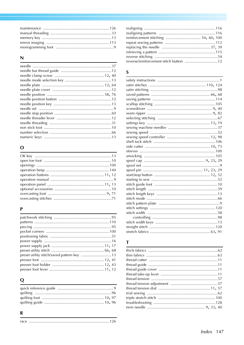 Brother Innov-is 85e User Manual | Page 149 / 152