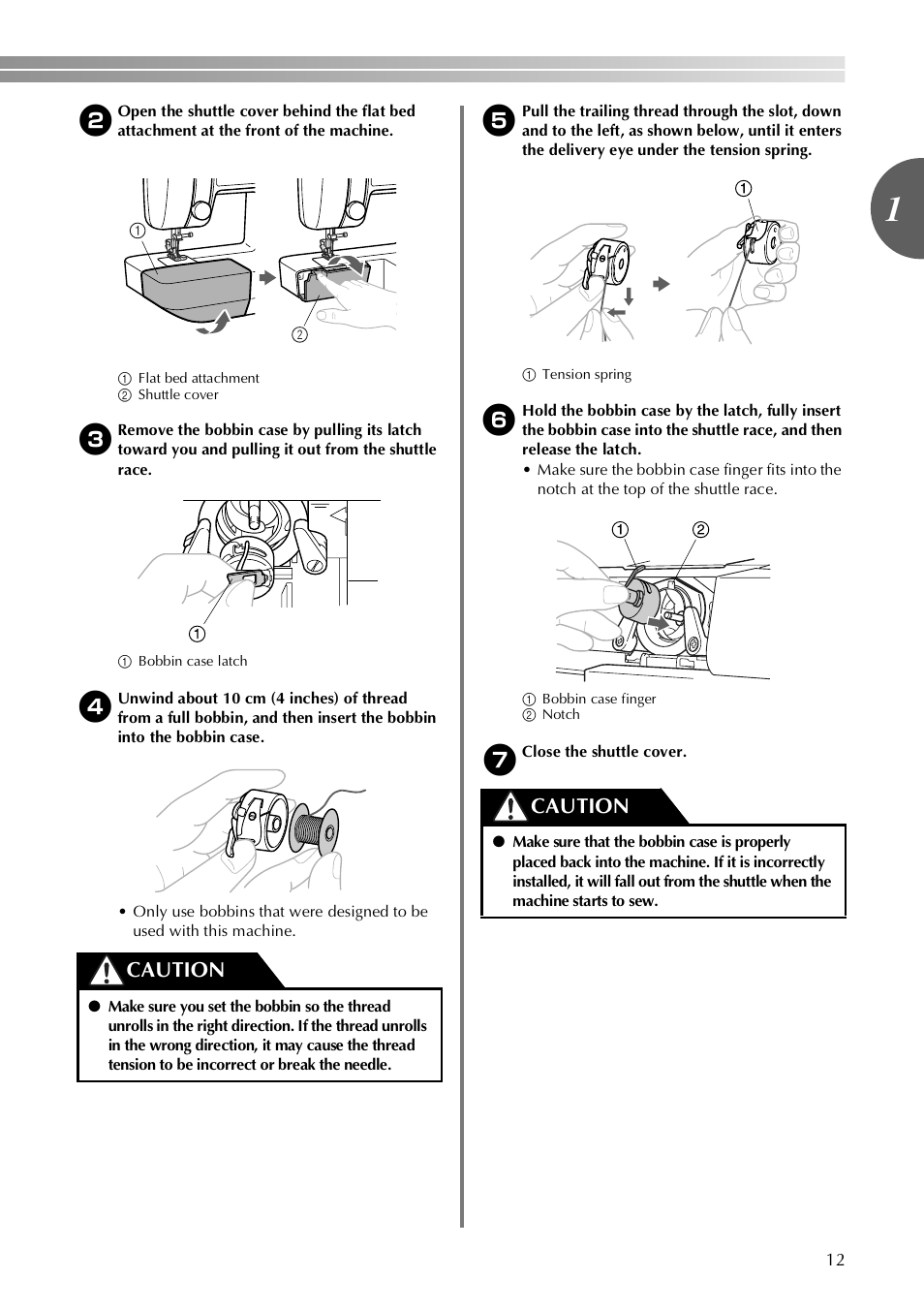 Caution | Brother LX-3125 User Manual | Page 13 / 96