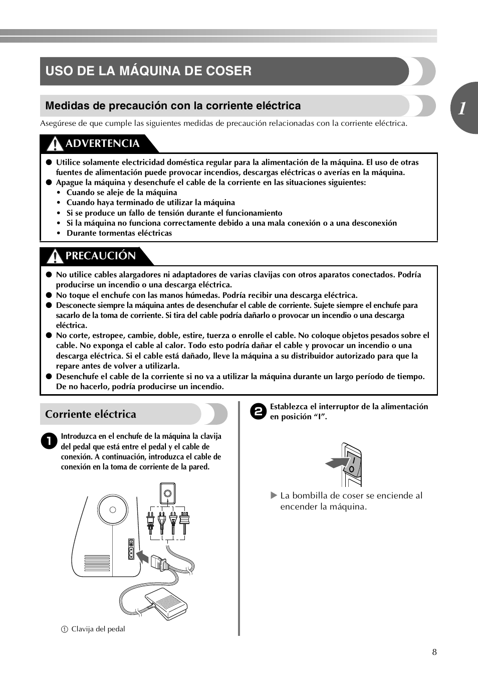 Uso de la máquina de coser | Brother LX-3125 User Manual | Page 57 / 96