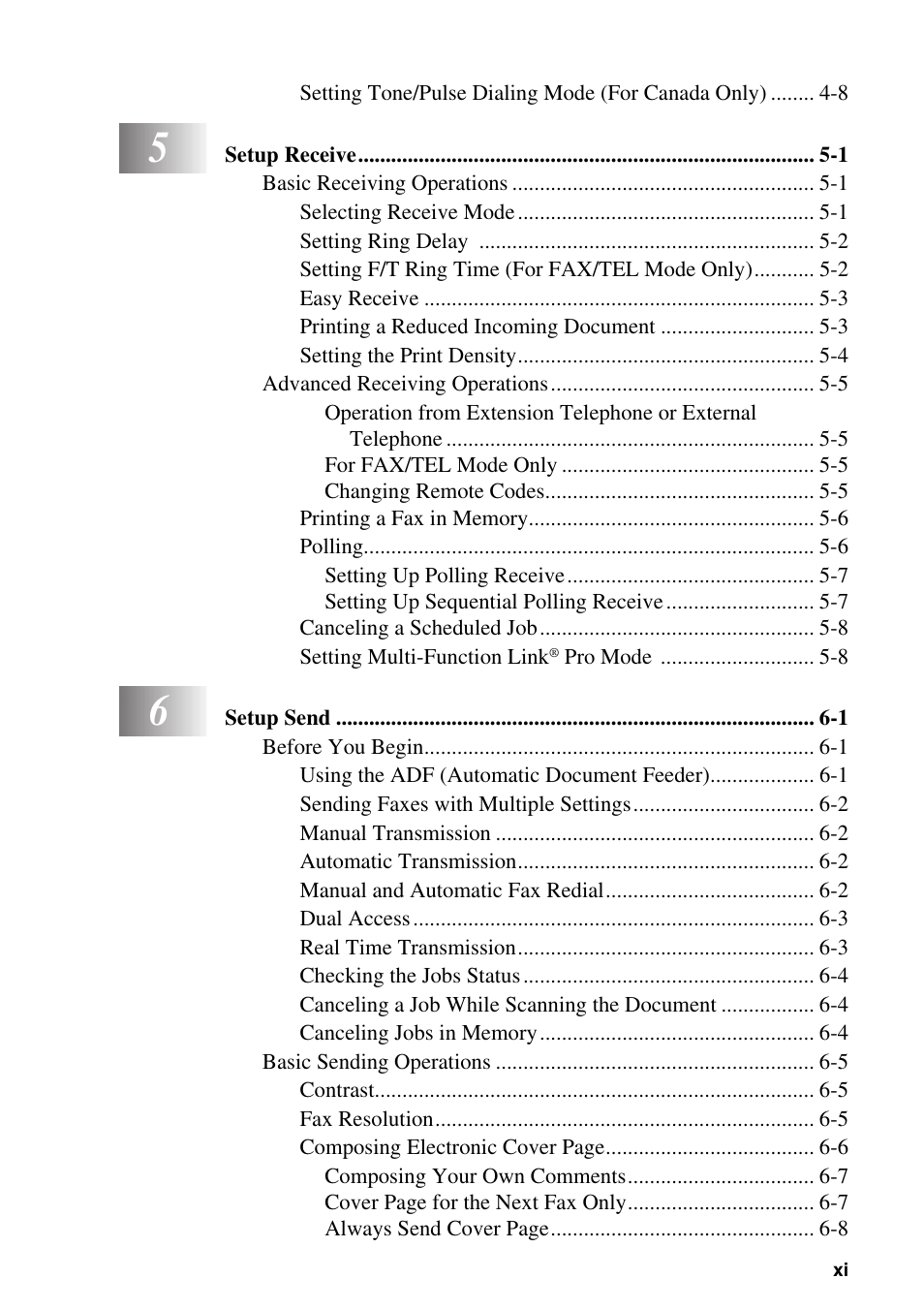 Brother MFC-8500 User Manual | Page 13 / 234