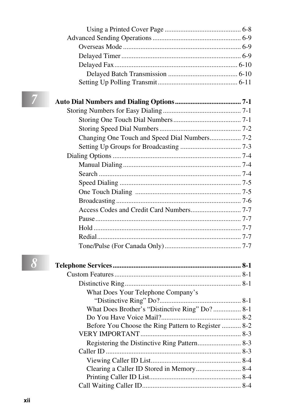 Brother MFC-8500 User Manual | Page 14 / 234