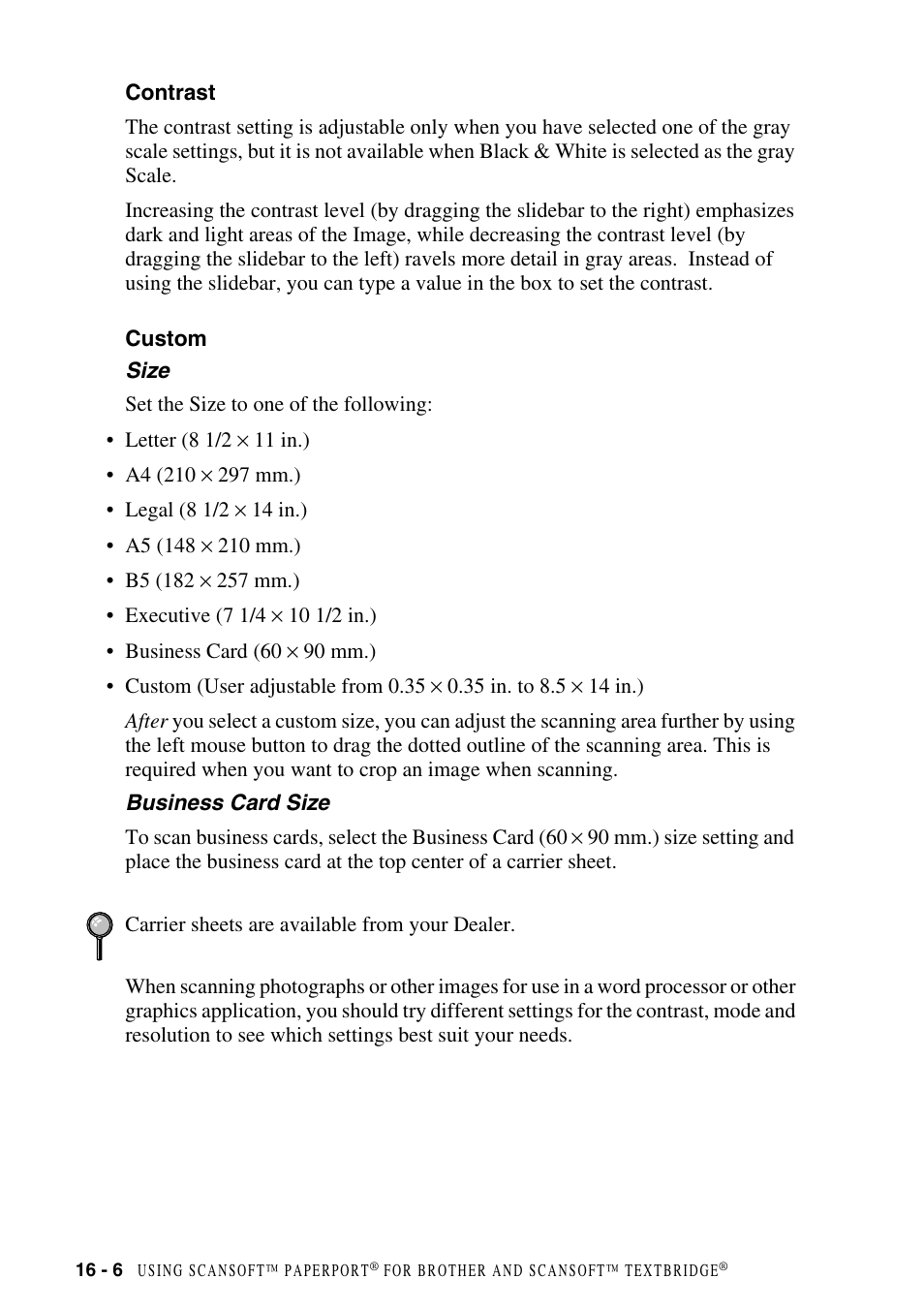 Contrast, Custom, Contrast -6 custom -6 | Brother MFC-8500 User Manual | Page 156 / 234